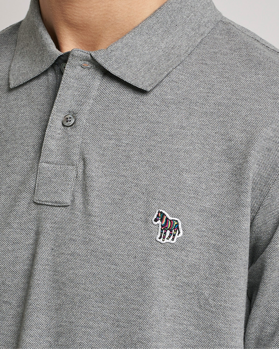 Herren | Poloshirts | PS Paul Smith | Regular Fit Zebra Polo Grey Melange