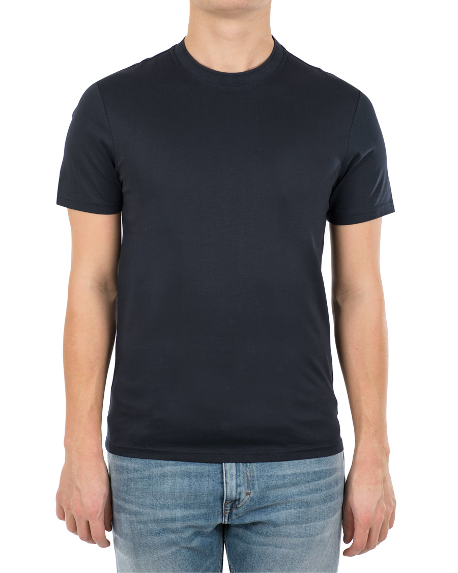Herren | T-Shirts | J.Lindeberg | Silo Fine Cotton Crew Neck Tee Navy