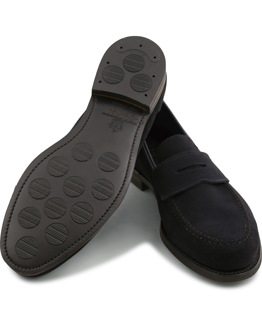 Herren | Crockett & Jones MTO Harvard City Sole Navy Suede | Crockett & Jones | MTO Harvard City Sole Navy Suede