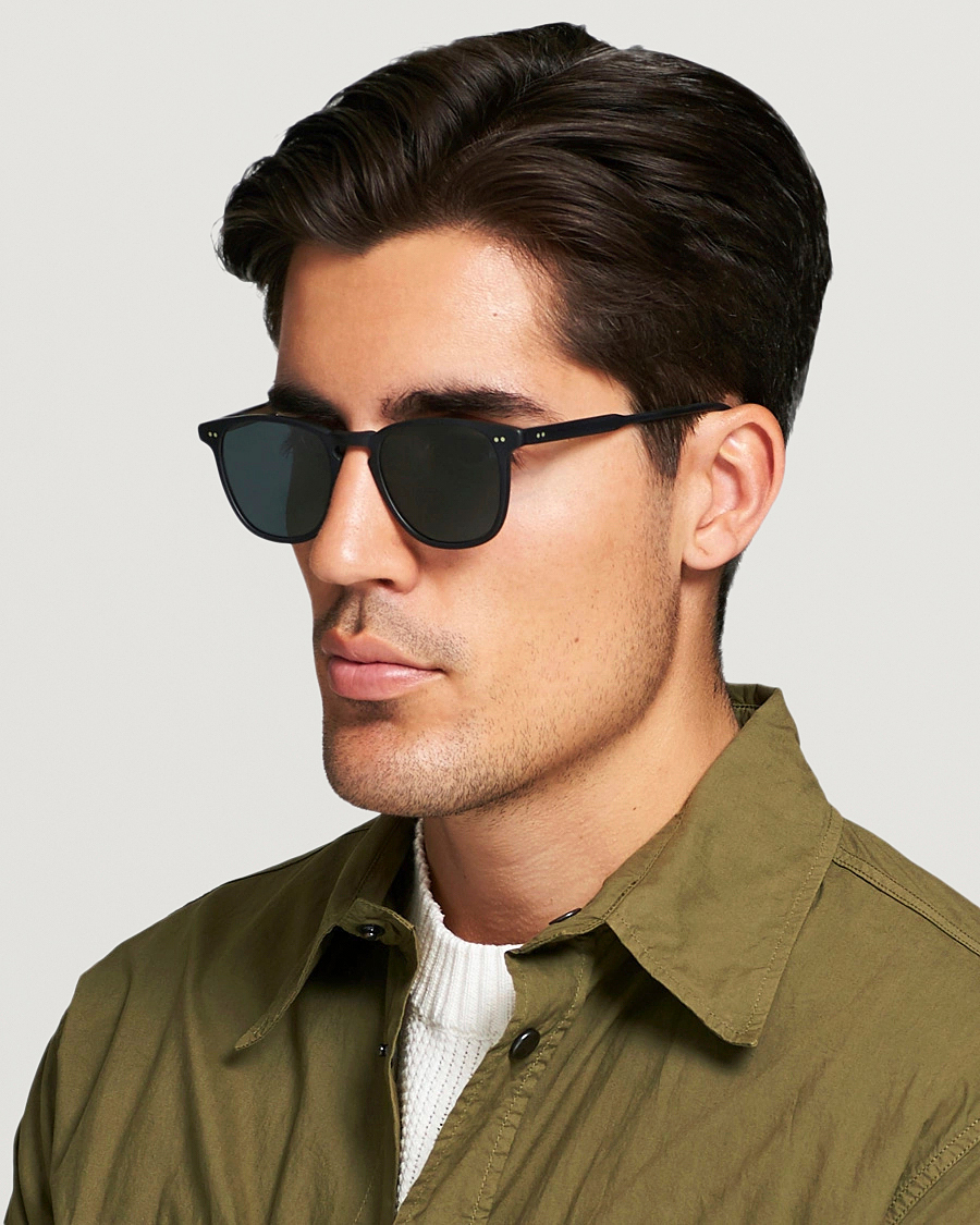 Herren |  | Garrett Leight | Brooks 47 Sunglasses Matte Black/Blue Smoke Polarized