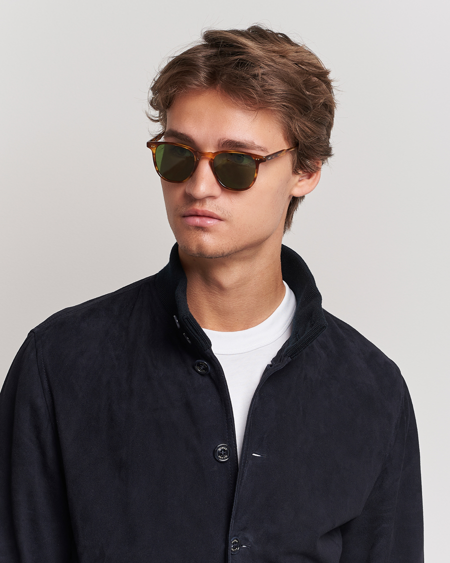 Herren |  | Garrett Leight | Brooks 47 Sunglasses Pinewood/Pure Green