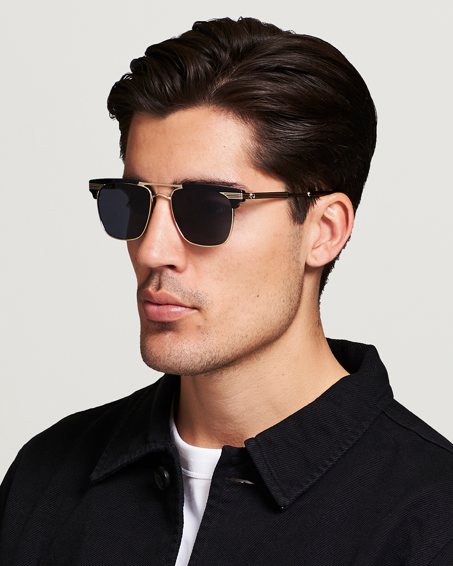 Herren | Gebogene Sonnenbrillen | Gucci | GG0287S Sunglasses Black