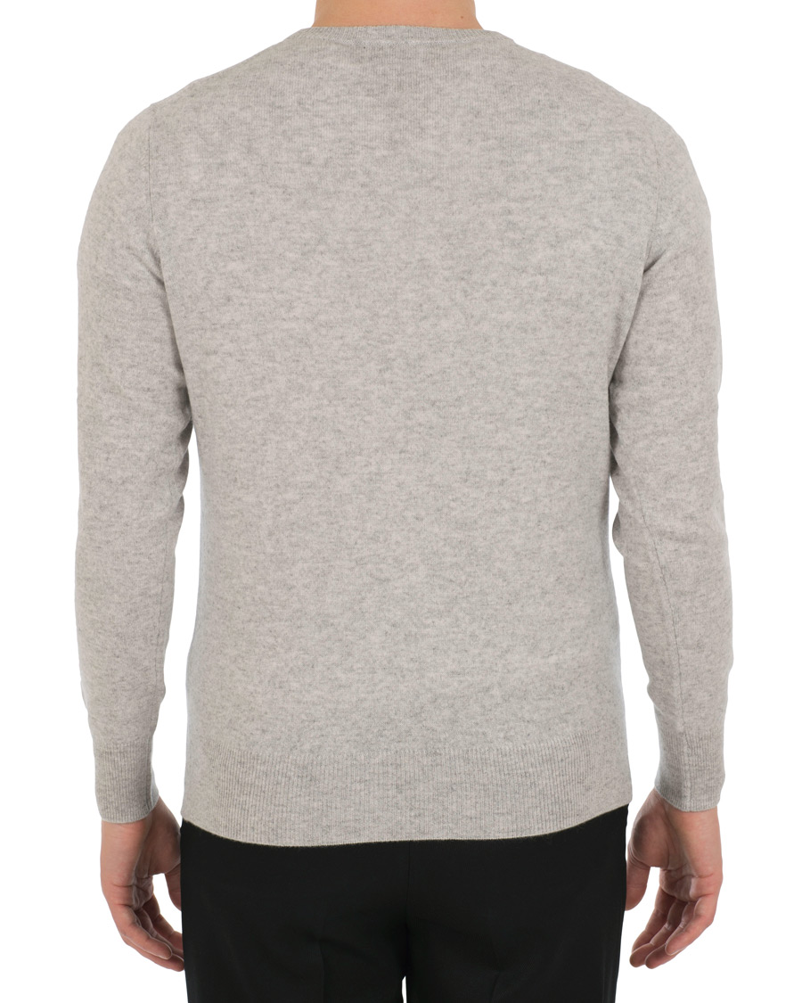 Herren | Pullover | Soft Goat | Cashmere O-neck Light Grey