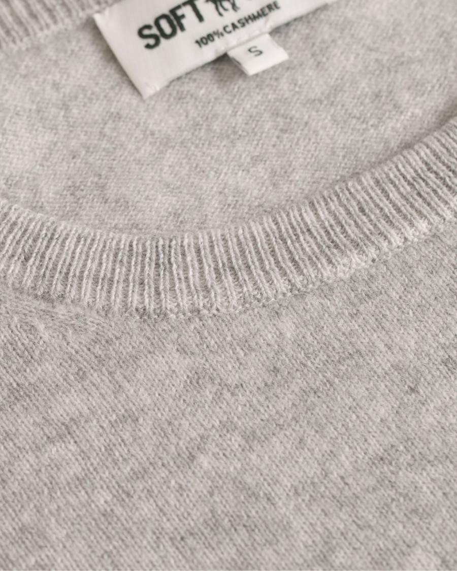 Herren | Pullover | Soft Goat | Cashmere O-neck Light Grey