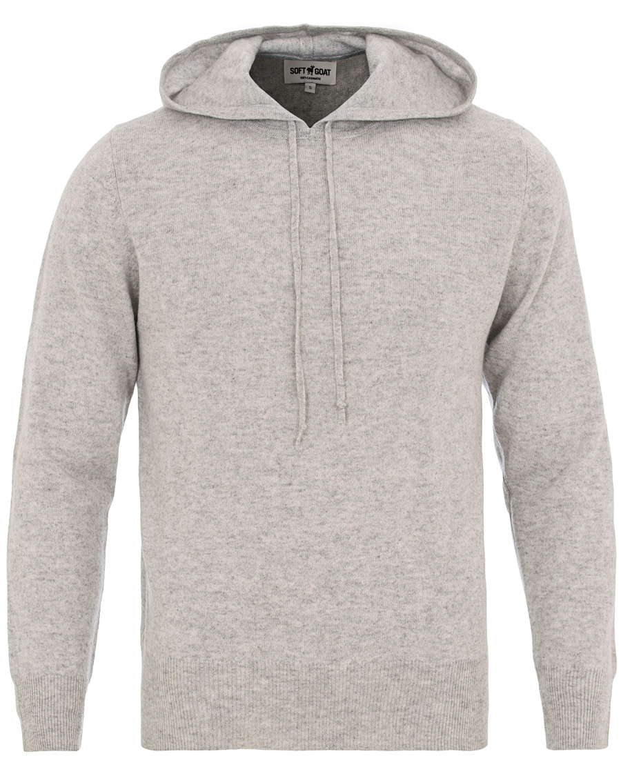 Herren | Pullover | Soft Goat | Cashmere Hoodie Light Grey