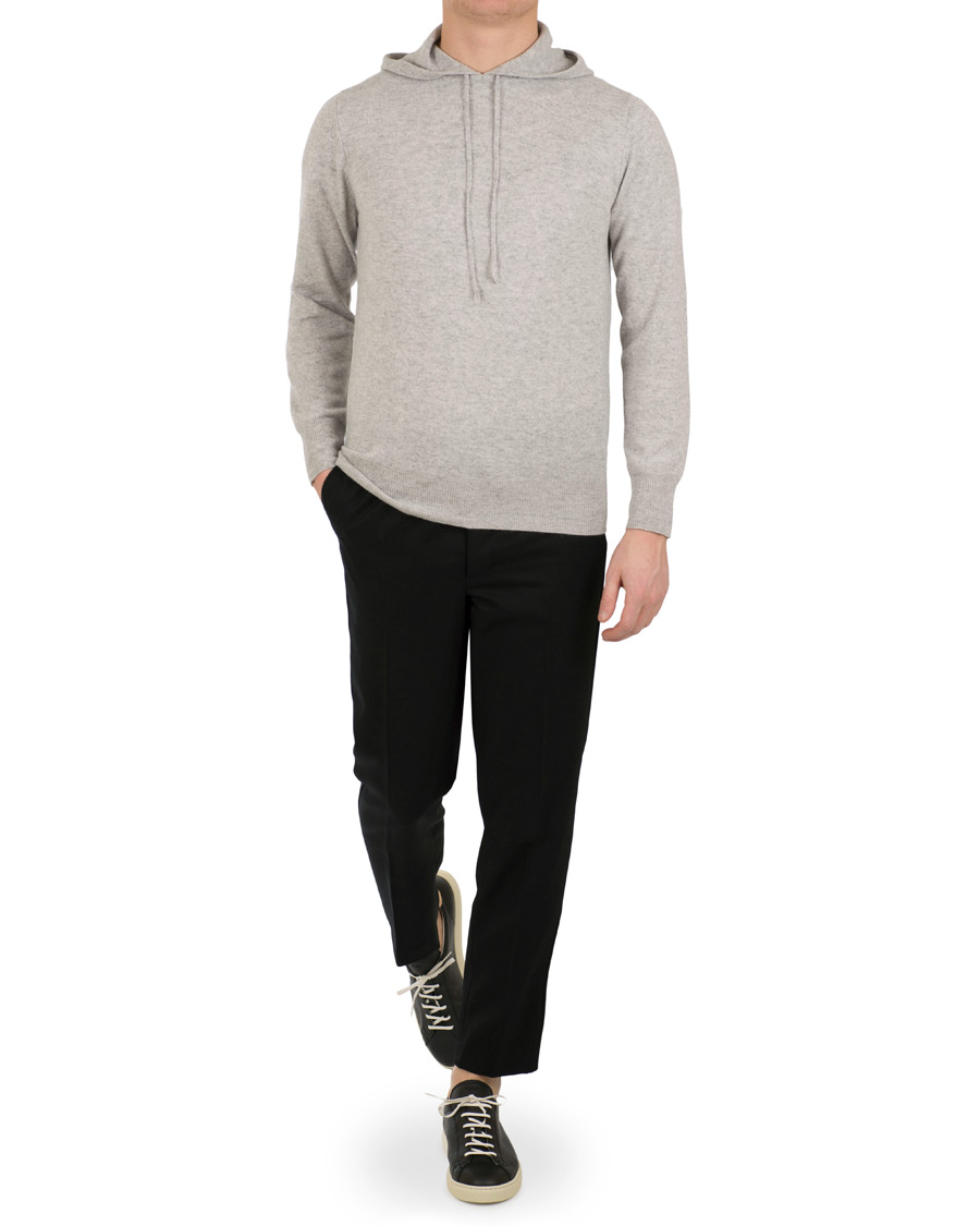 Herren | Pullover | Soft Goat | Cashmere Hoodie Light Grey