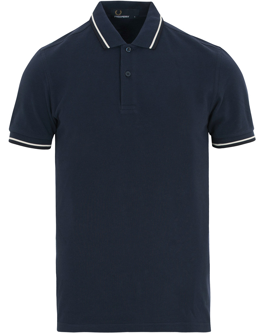 Herren | Poloshirts | Fred Perry | Twin Tip Polo Carbon Blue
