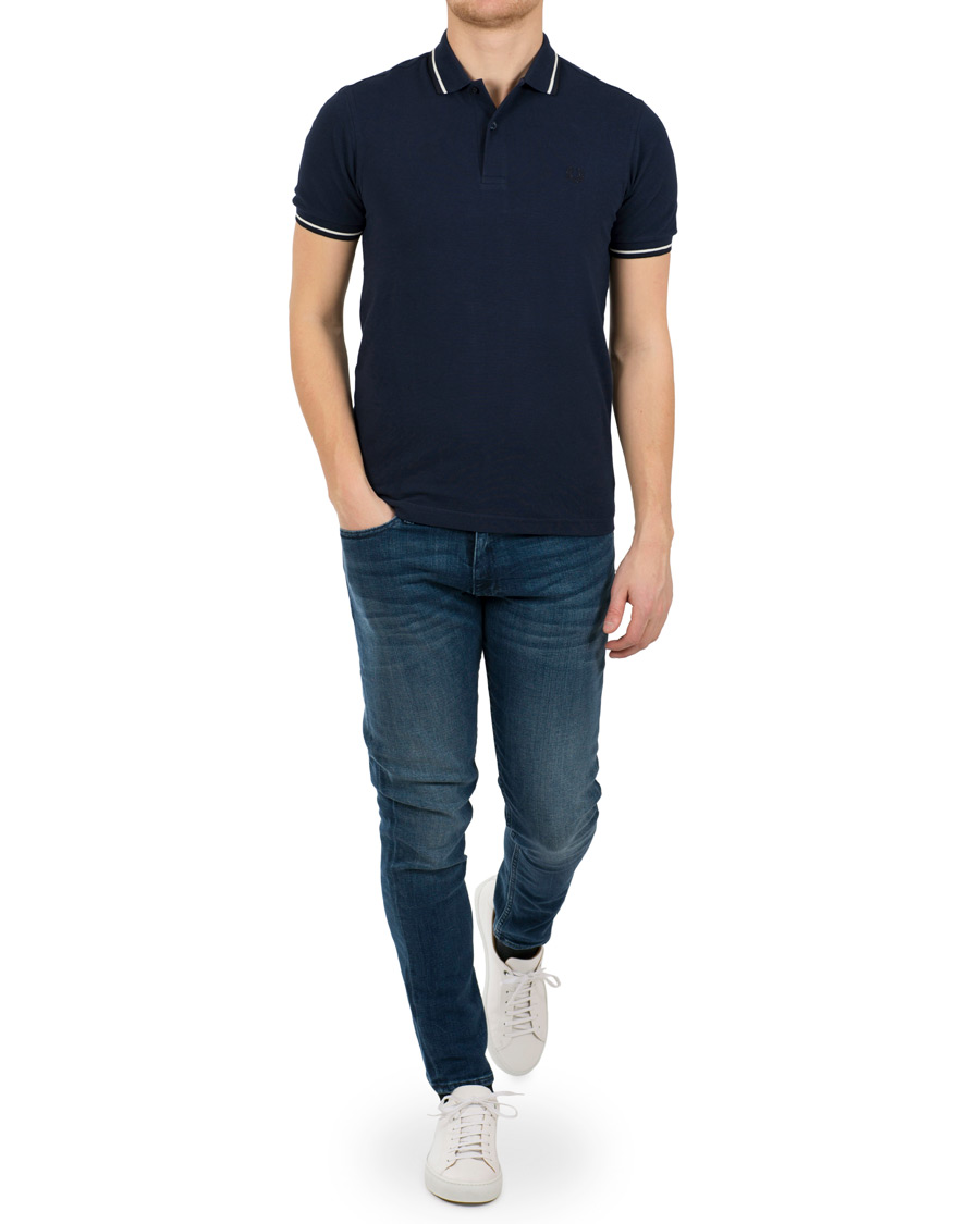 Herren | Poloshirts | Fred Perry | Twin Tip Polo Carbon Blue