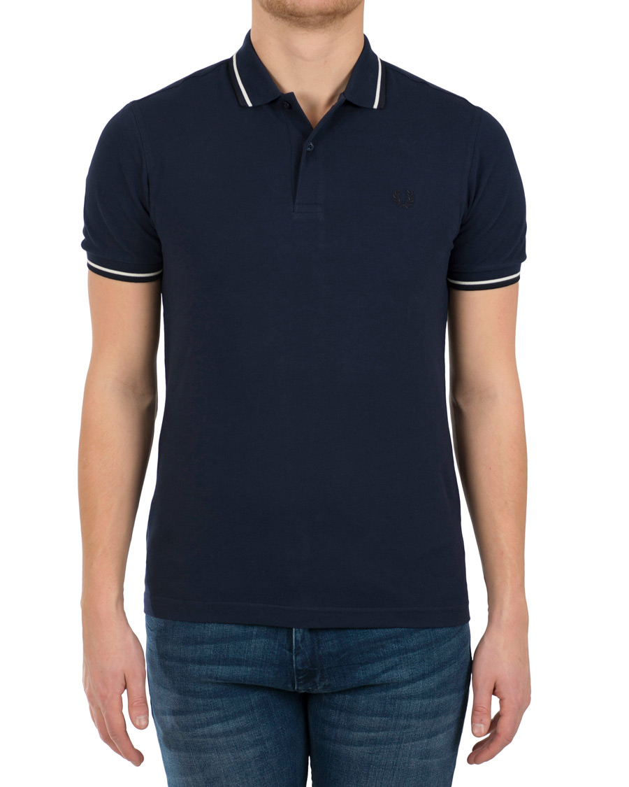 Herren | Poloshirts | Fred Perry | Twin Tip Polo Carbon Blue