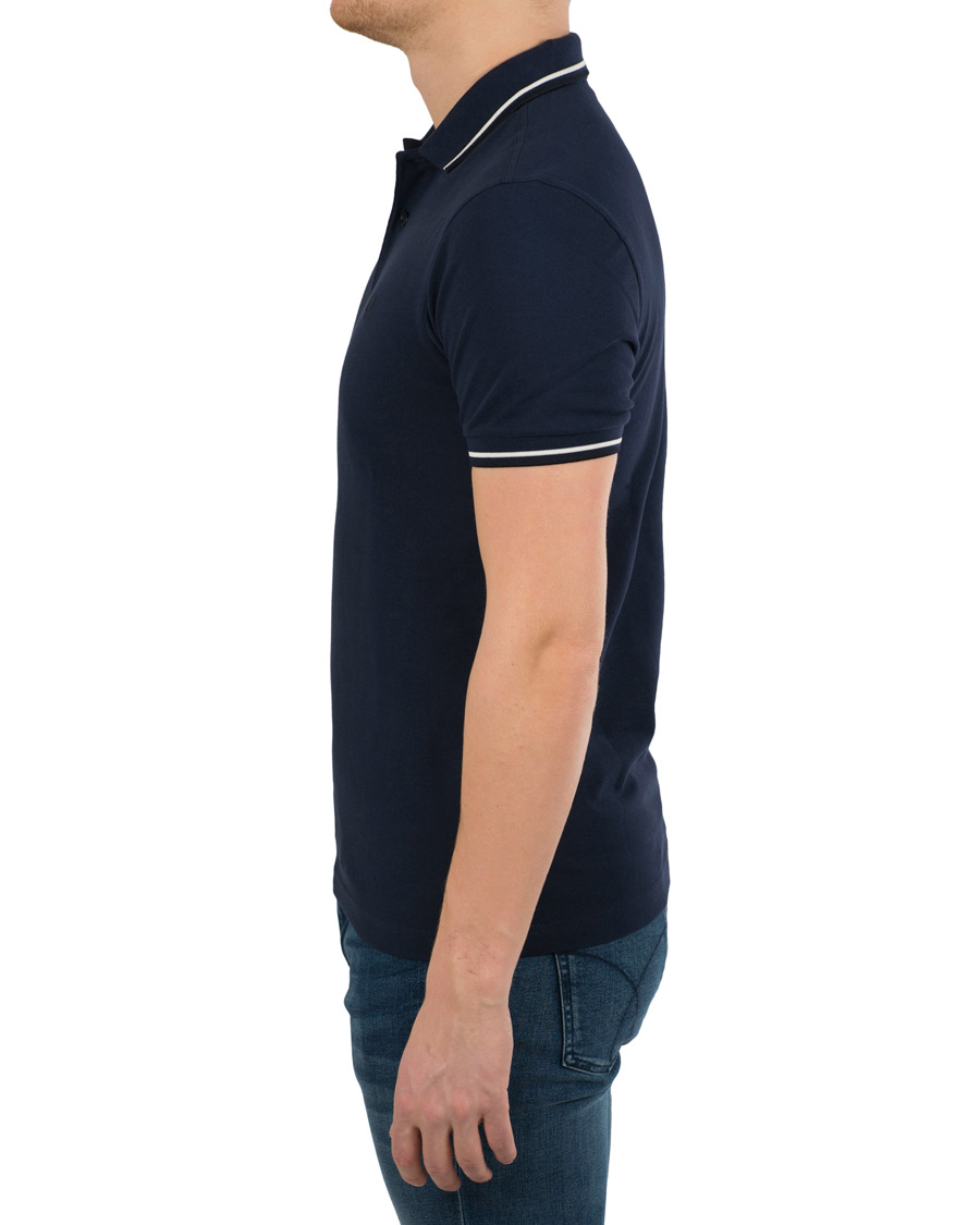 Herren | Poloshirts | Fred Perry | Twin Tip Polo Carbon Blue