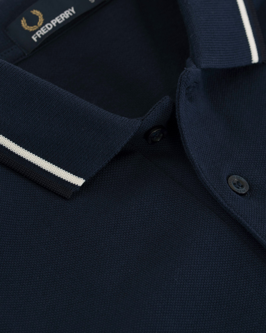 Herren | Poloshirts | Fred Perry | Twin Tip Polo Carbon Blue