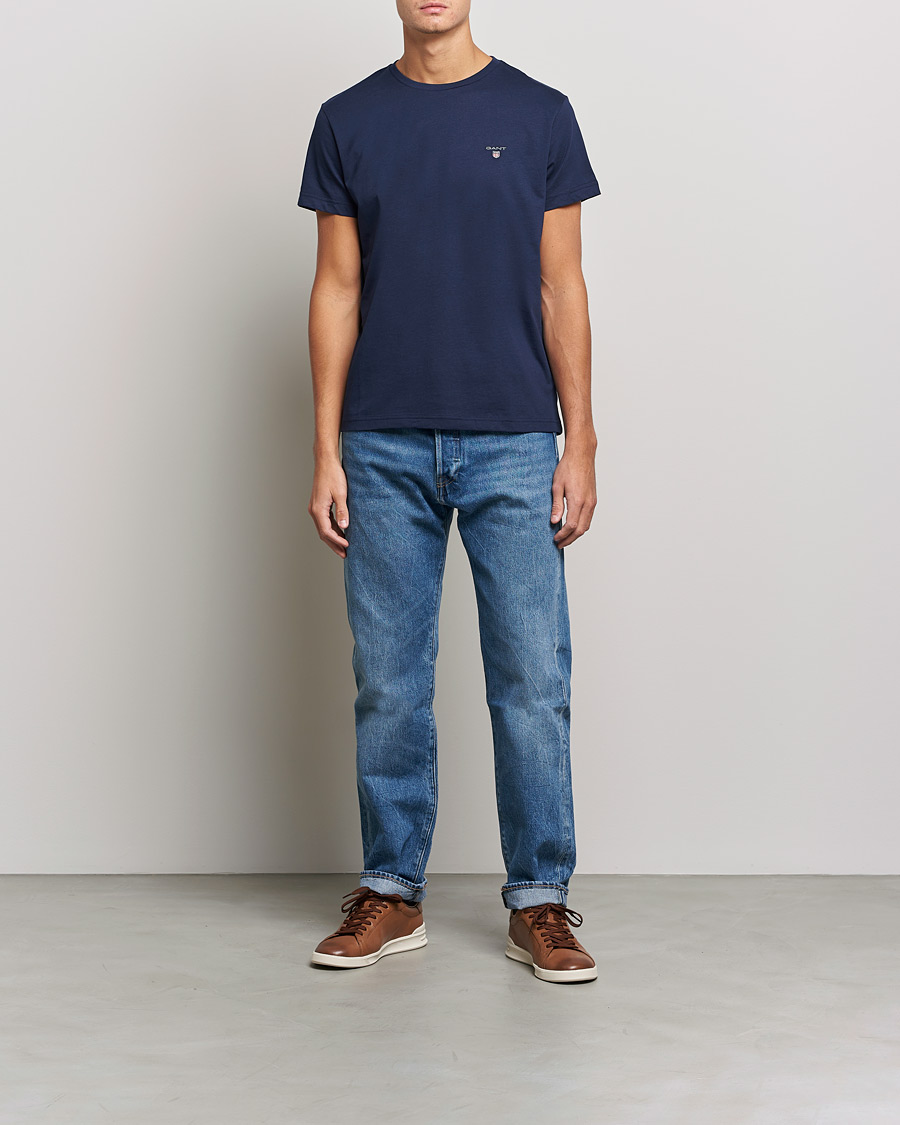 Herren | T-Shirts | GANT | The Original Solid Tee Evening Blue