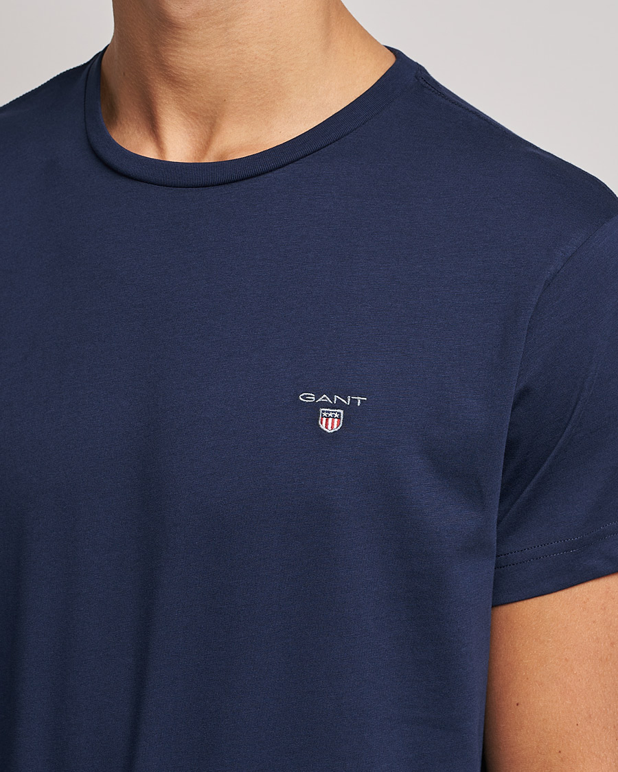 Herren | T-Shirts | GANT | The Original Solid Tee Evening Blue