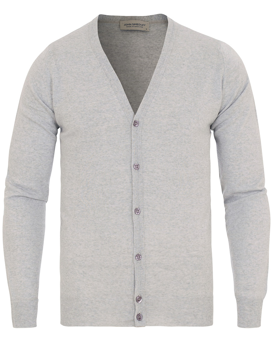 Herren | Pullover | John Smedley | Petworth Merino Cardigan Bardot Grey