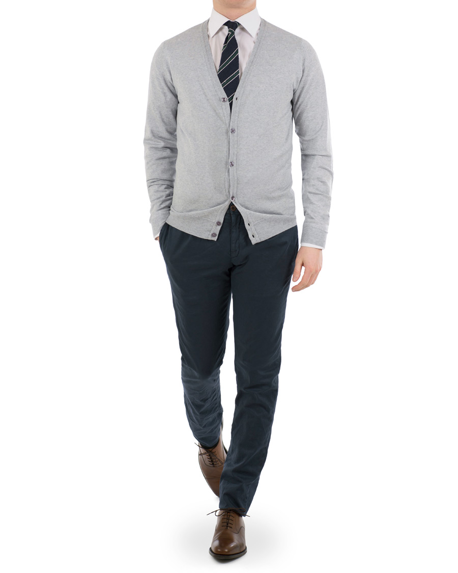 Herren | Pullover | John Smedley | Petworth Merino Cardigan Bardot Grey