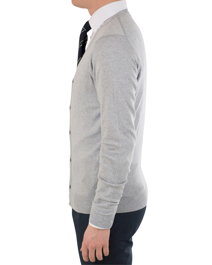Herren | Pullover | John Smedley | Petworth Merino Cardigan Bardot Grey