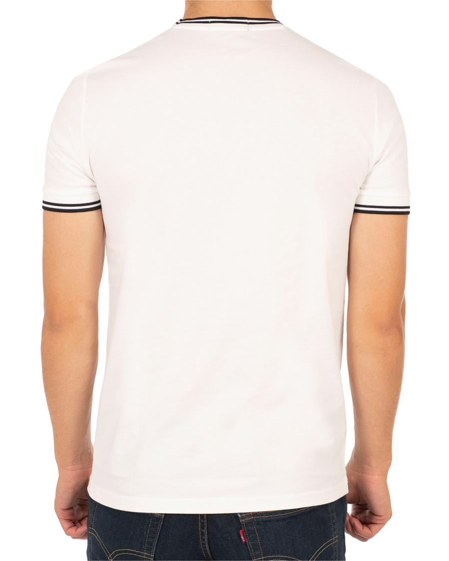 Herren | T-Shirts | Fred Perry | Twin Tip Crew Neck Tee White