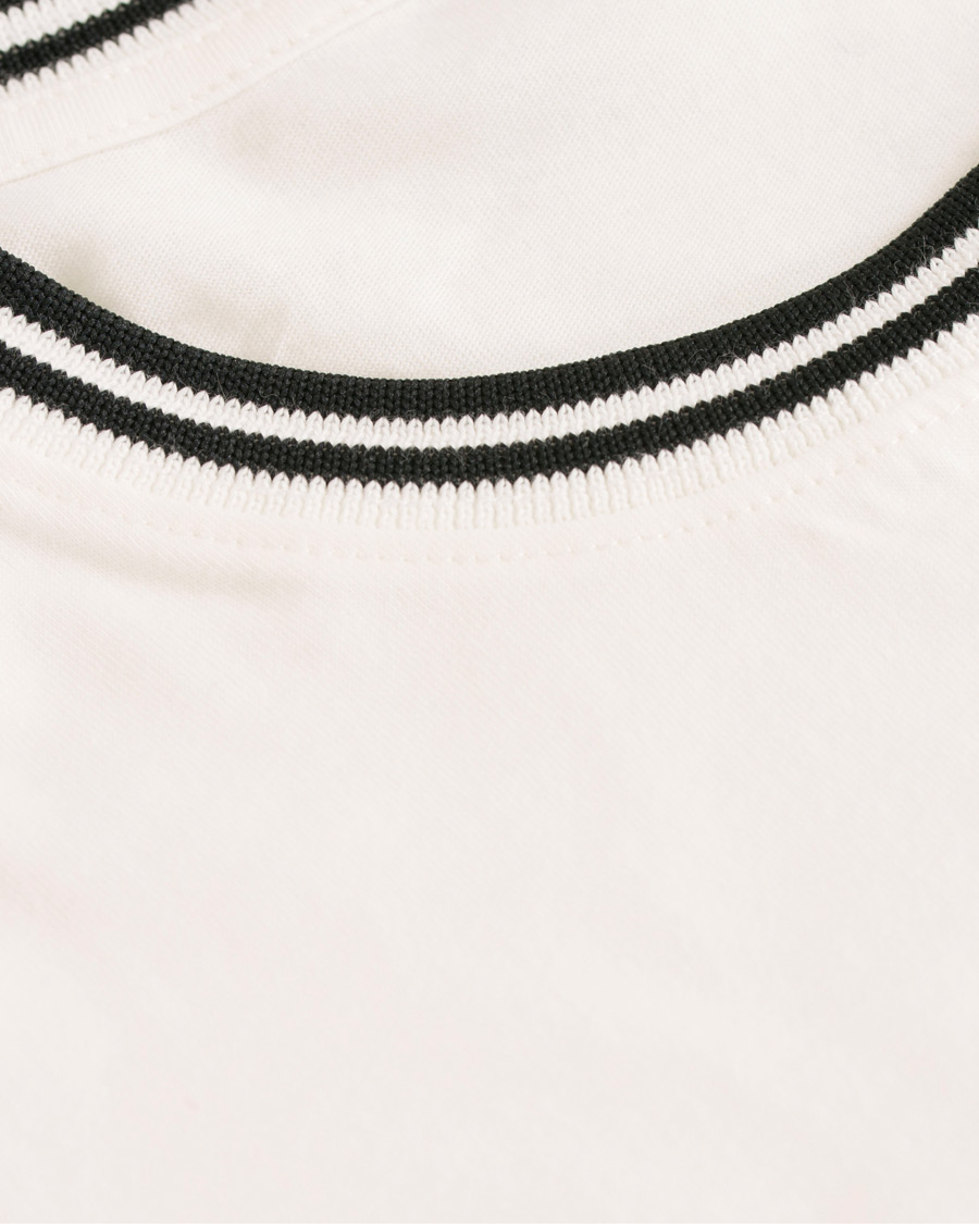 Herren | T-Shirts | Fred Perry | Twin Tip Crew Neck Tee White