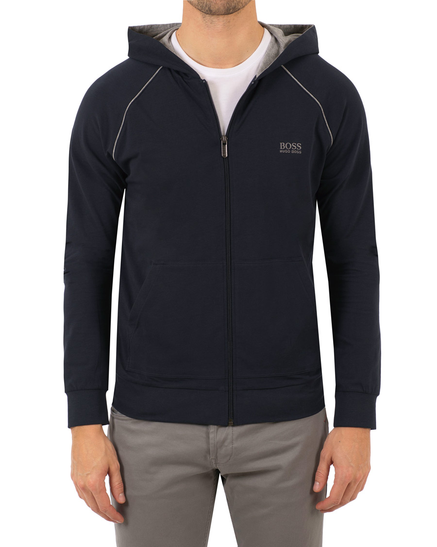 Herren | Pullover | BOSS BLACK | BOSS Loungewear Full Zip Hoodie Navy