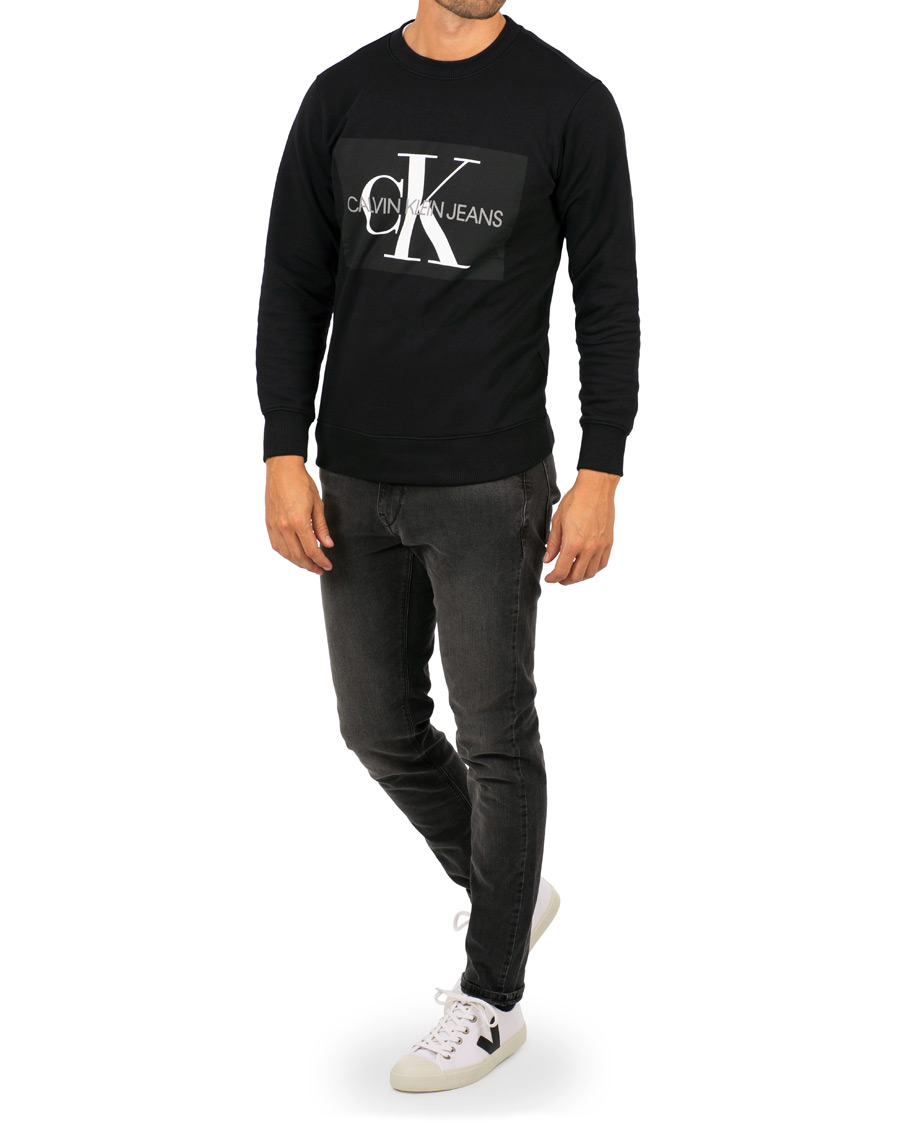 Herren | Pullover | Calvin Klein Jeans | Basic Monogram Logo Crew Neck Sweatshirt Black