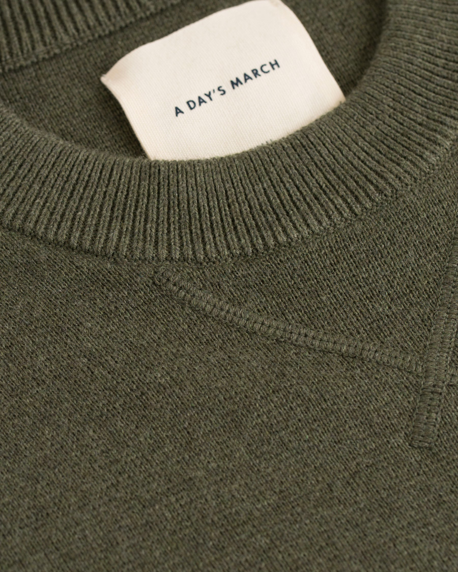 Herren | Pullover | A Day's March | Milano Knit Sweater Army Melange