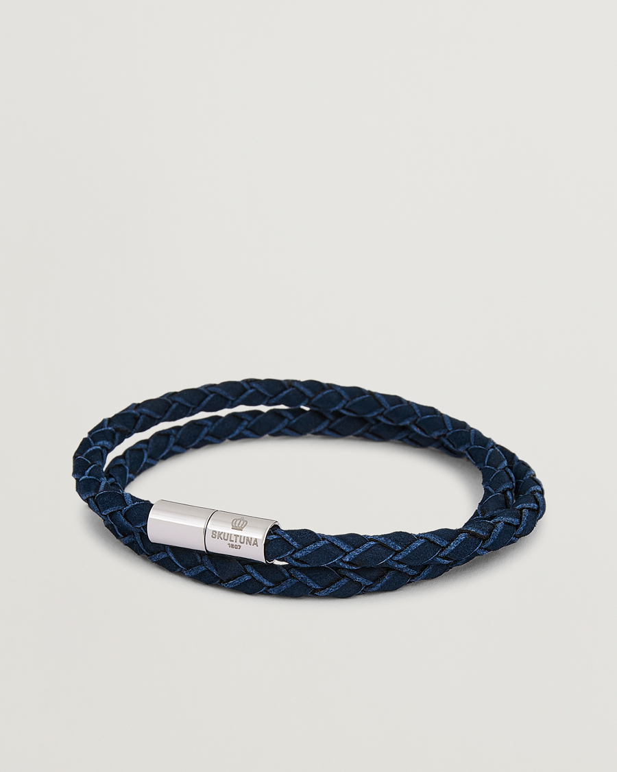 Herren | Schmuck | Skultuna | The Suede Bracelet Blue