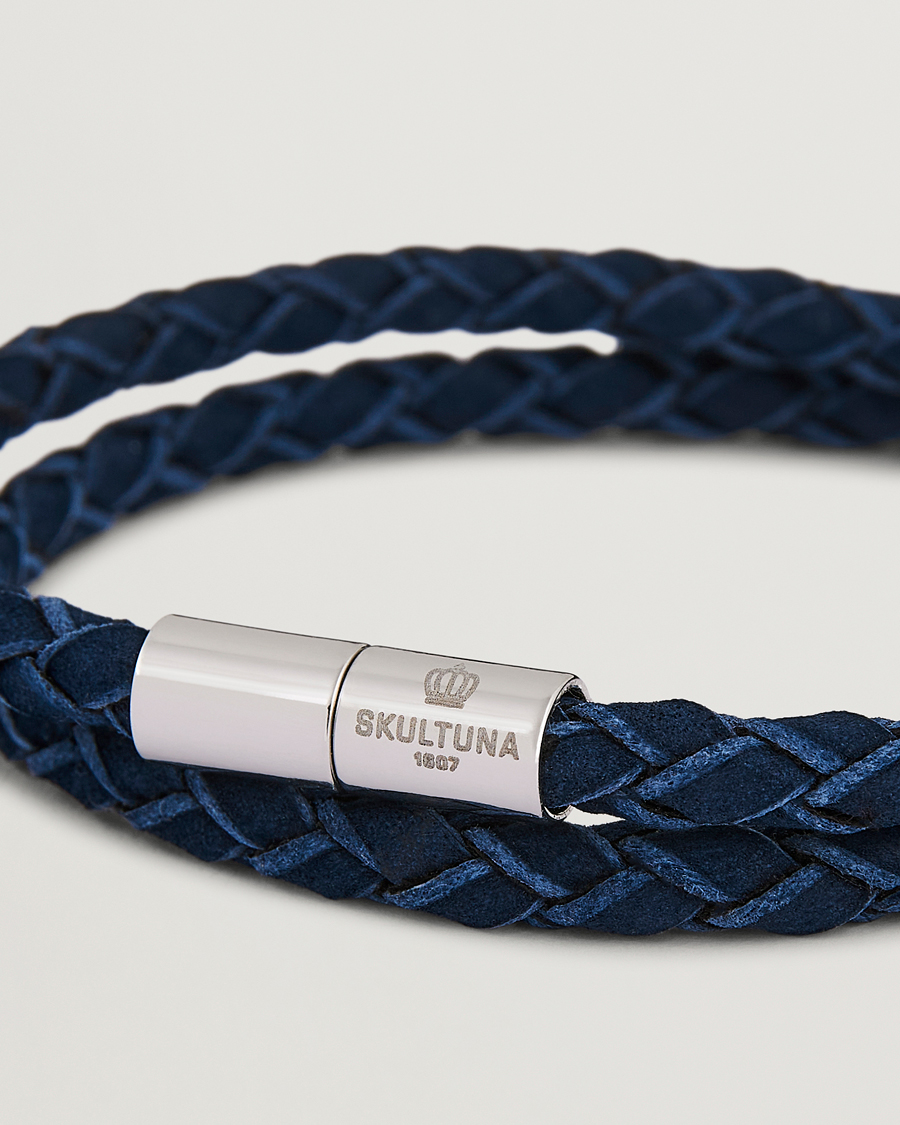 Herren | Schmuck | Skultuna | The Suede Bracelet Blue