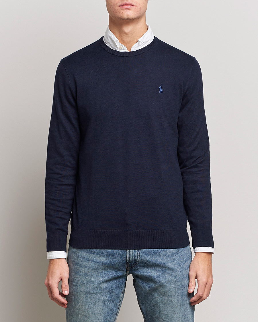 Herren | Rundausschnitt | Polo Ralph Lauren | Pima Cotton Crew Neck Pullover Hunter Navy