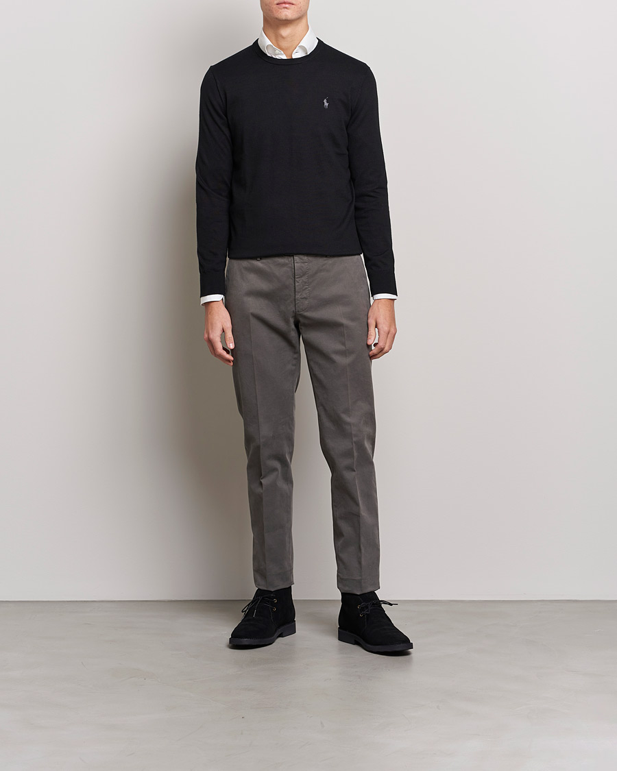 Herren | Pullover | Polo Ralph Lauren | Pima Cotton Crew Neck Pullover Polo Black