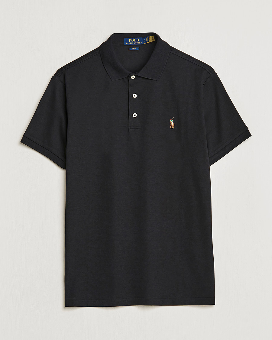 Herren | Kurzarm-Poloshirts | Polo Ralph Lauren | Slim Fit Pima Cotton Polo Polo Black