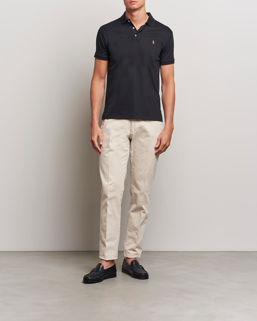 Herren | Poloshirts | Polo Ralph Lauren | Slim Fit Pima Cotton Polo Polo Black