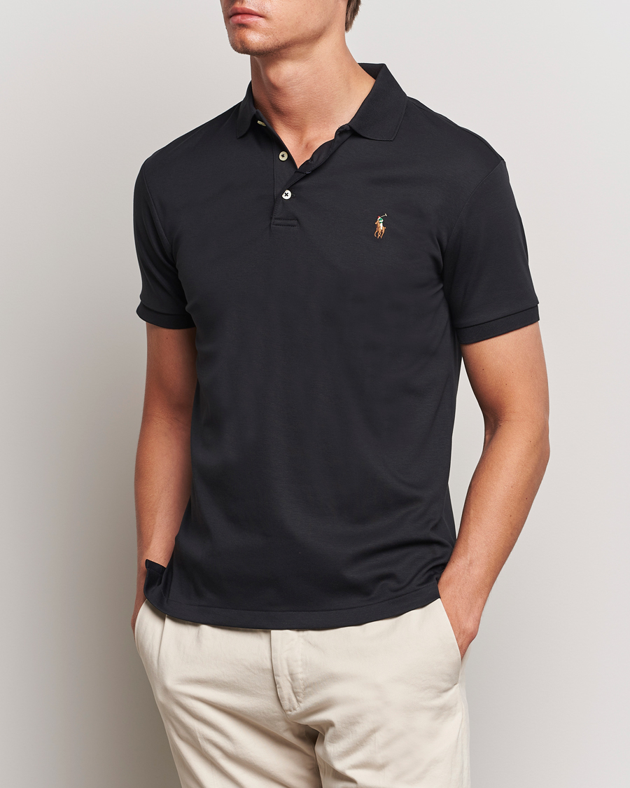 Men |  | Polo Ralph Lauren | Slim Fit Pima Cotton Polo Polo Black