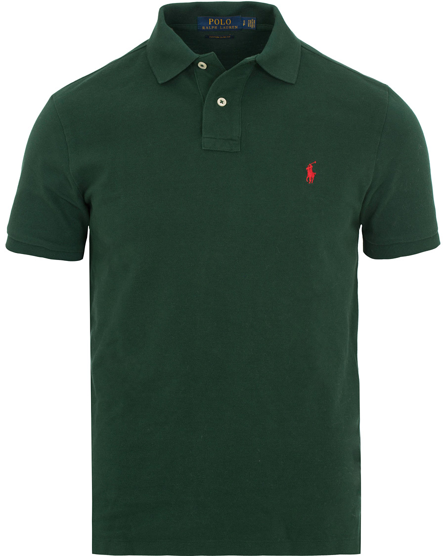 Herren | Poloshirts | Polo Ralph Lauren | Custom Slim Fit Polo College Green