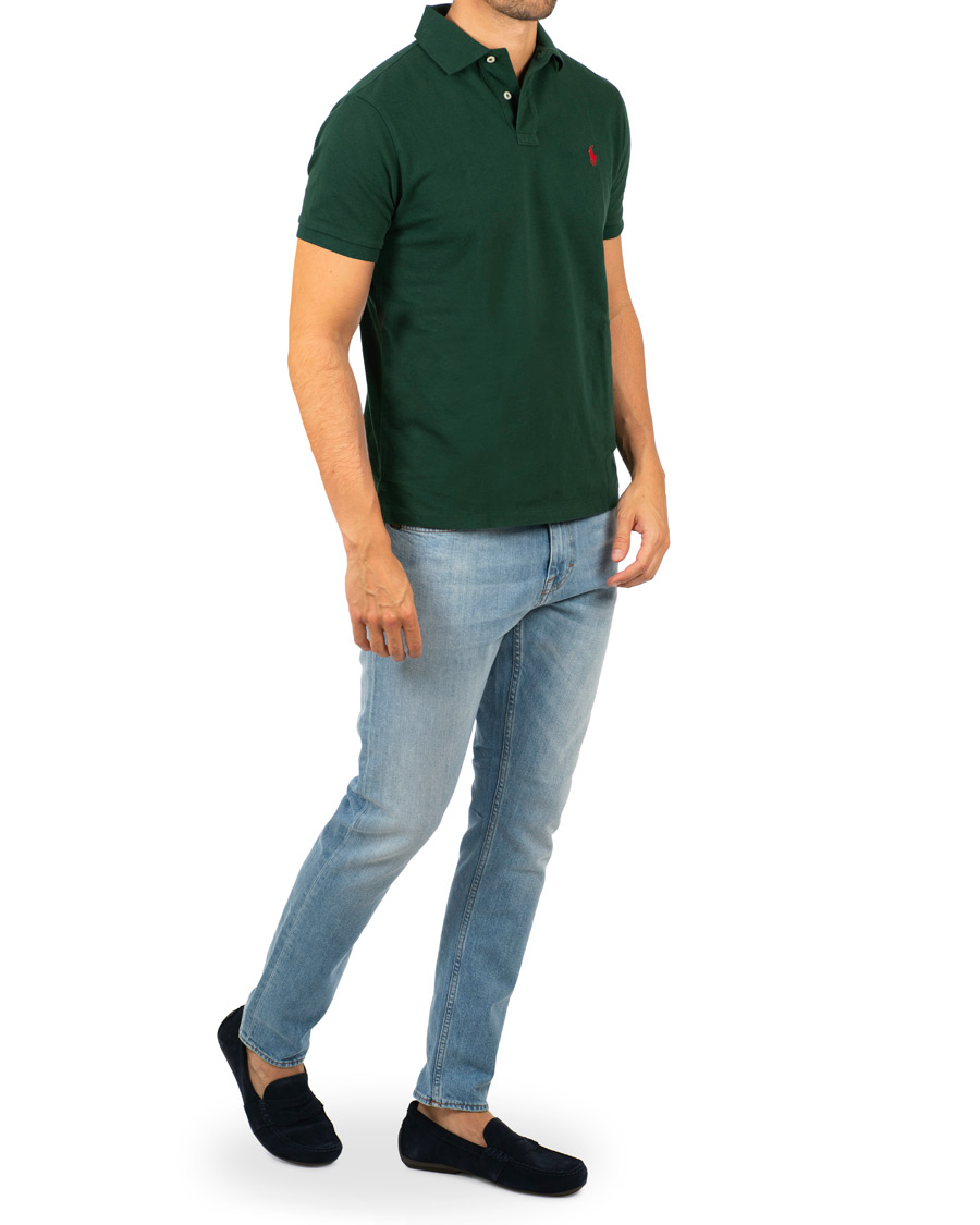 Herren | Poloshirts | Polo Ralph Lauren | Custom Slim Fit Polo College Green