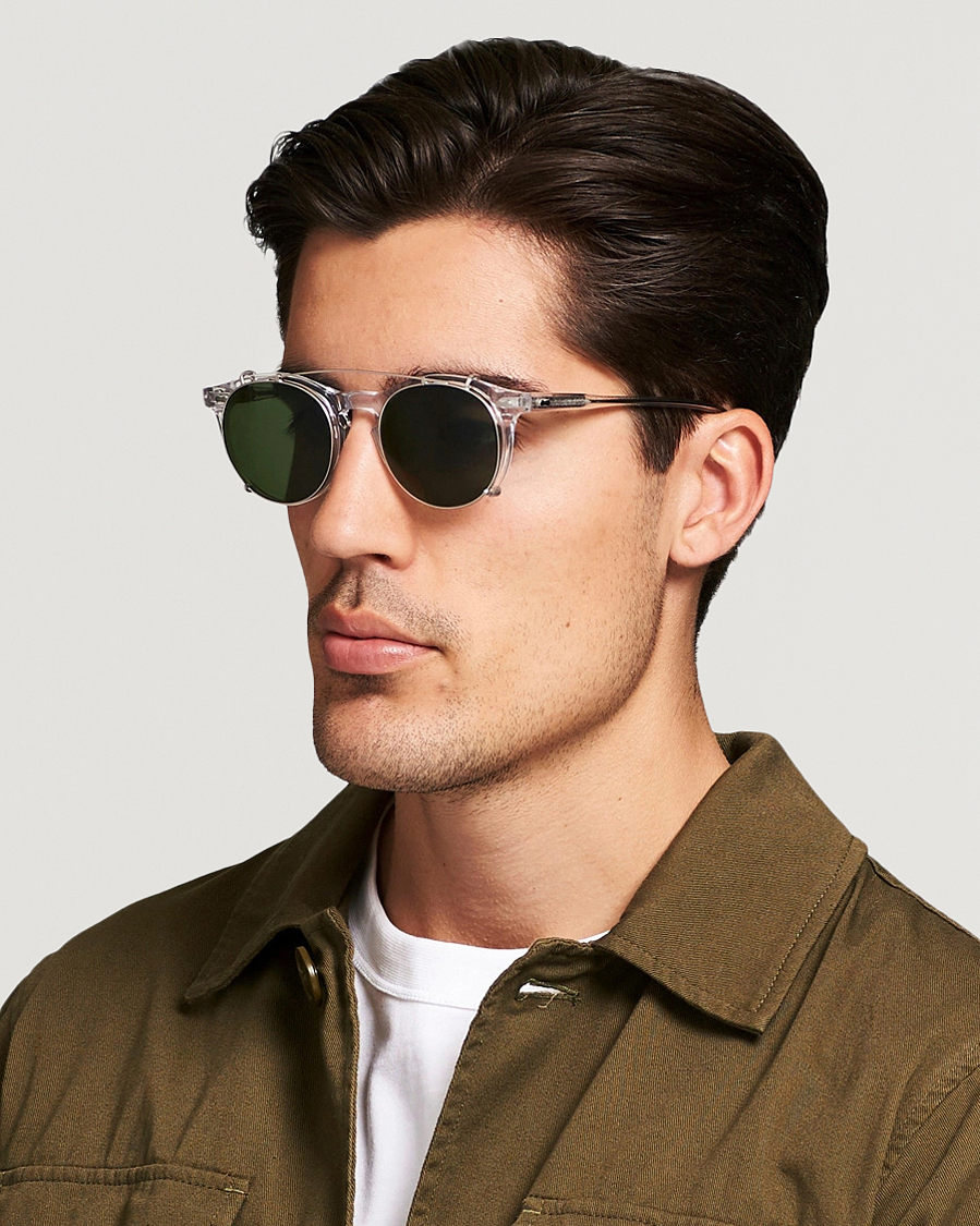 Herren | Sonnenbrillen | TBD Eyewear | Pleat Clip On Sunglasses Transparent