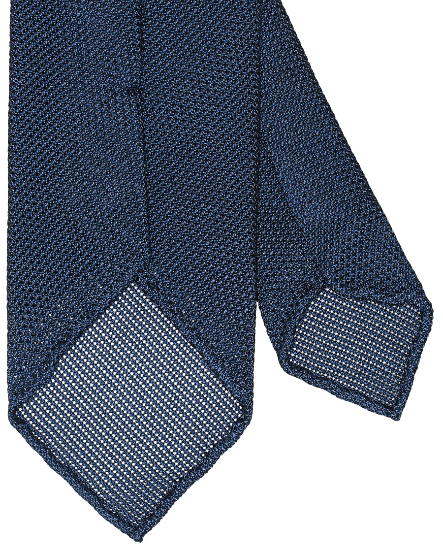Herren | Drake's Silk Grenadine Handrolled 8 cm Tie Petrol Blue | Drake's | Silk Grenadine Handrolled 8 cm Tie Petrol Blue
