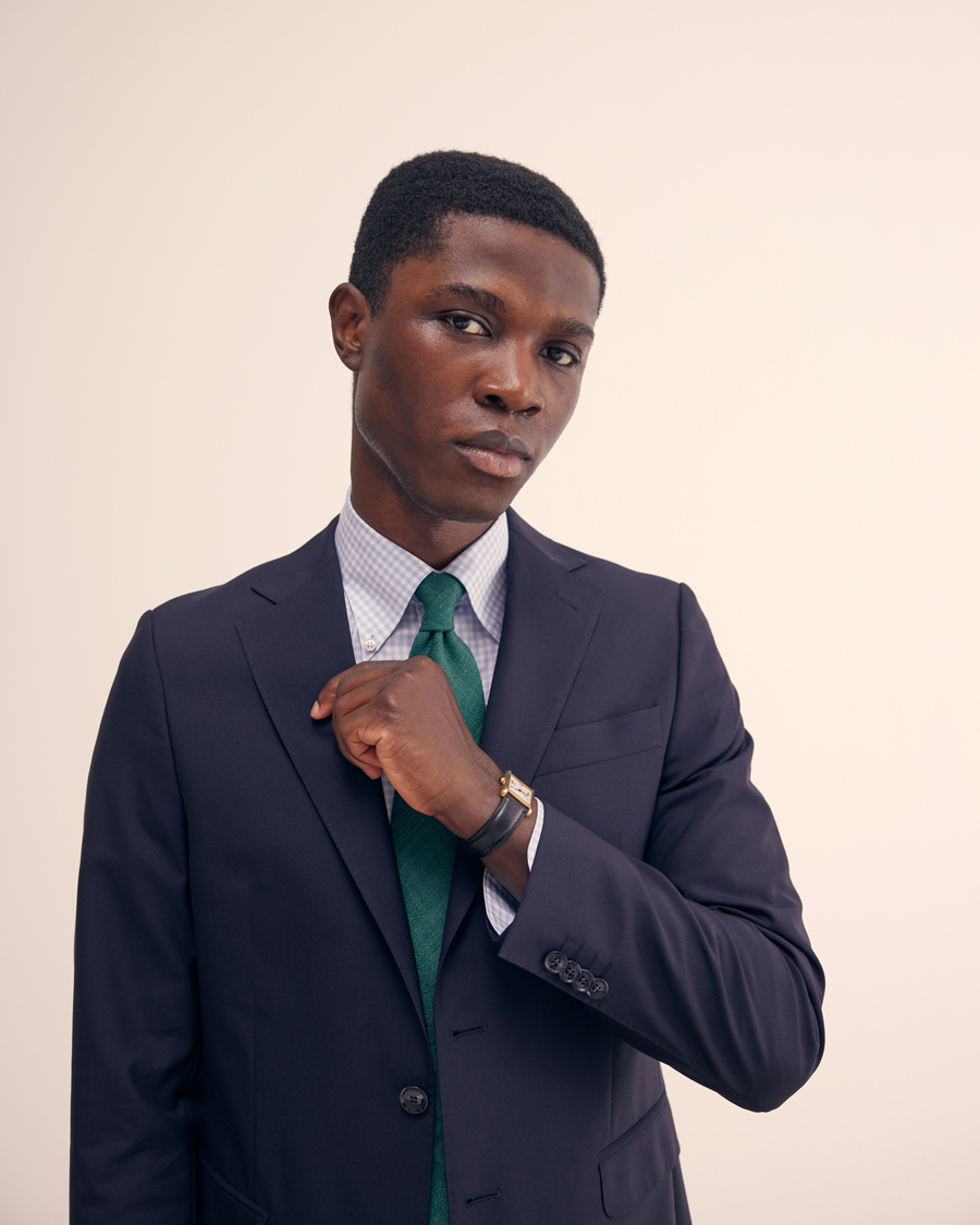 Herren | Krawatten | Drake's | Silk Tussah Handrolled Tie Green
