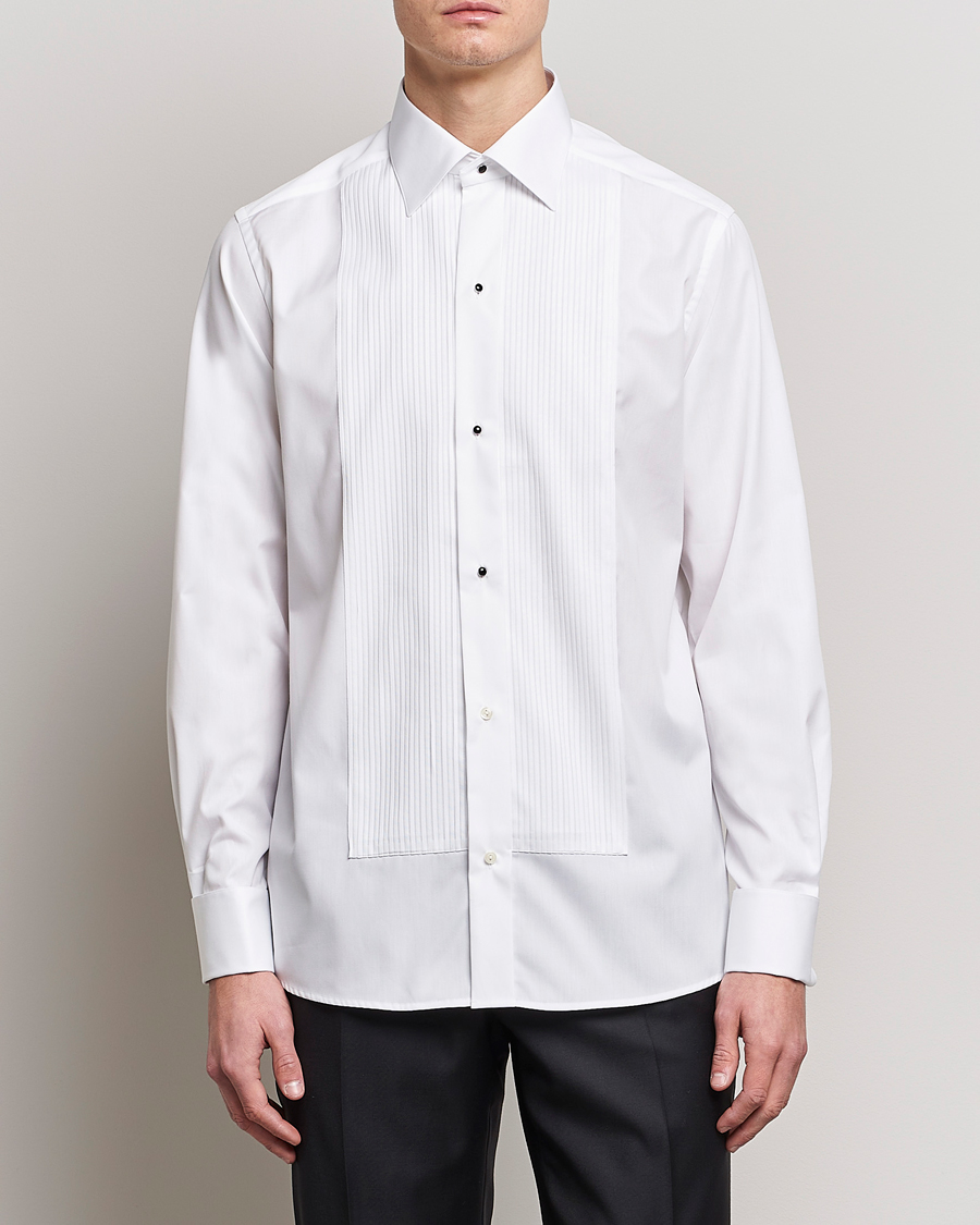 Herren | Kategorie | Eton | Custom Fit Tuxedo Shirt Black Ribbon White