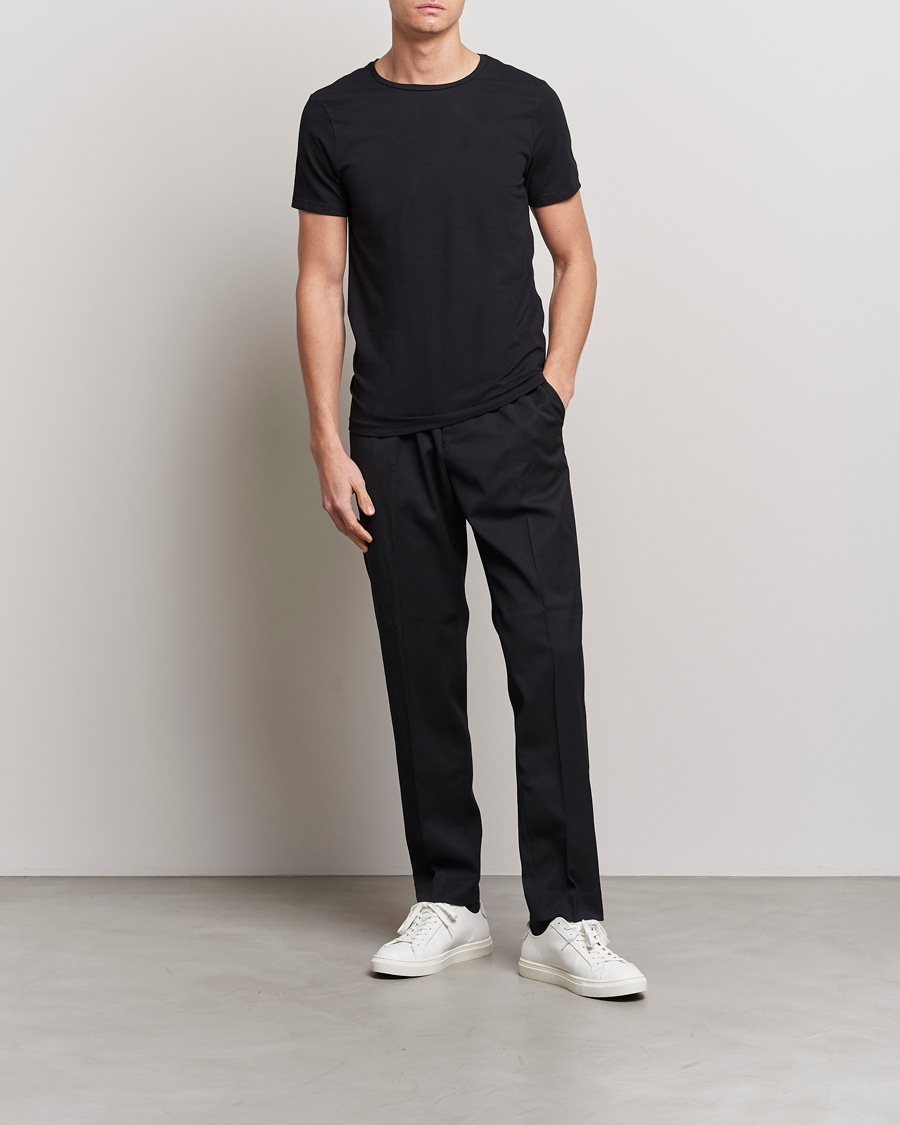 Herren | T-Shirts | Bread & Boxers | 2-Pack Crew Neck Tee Black