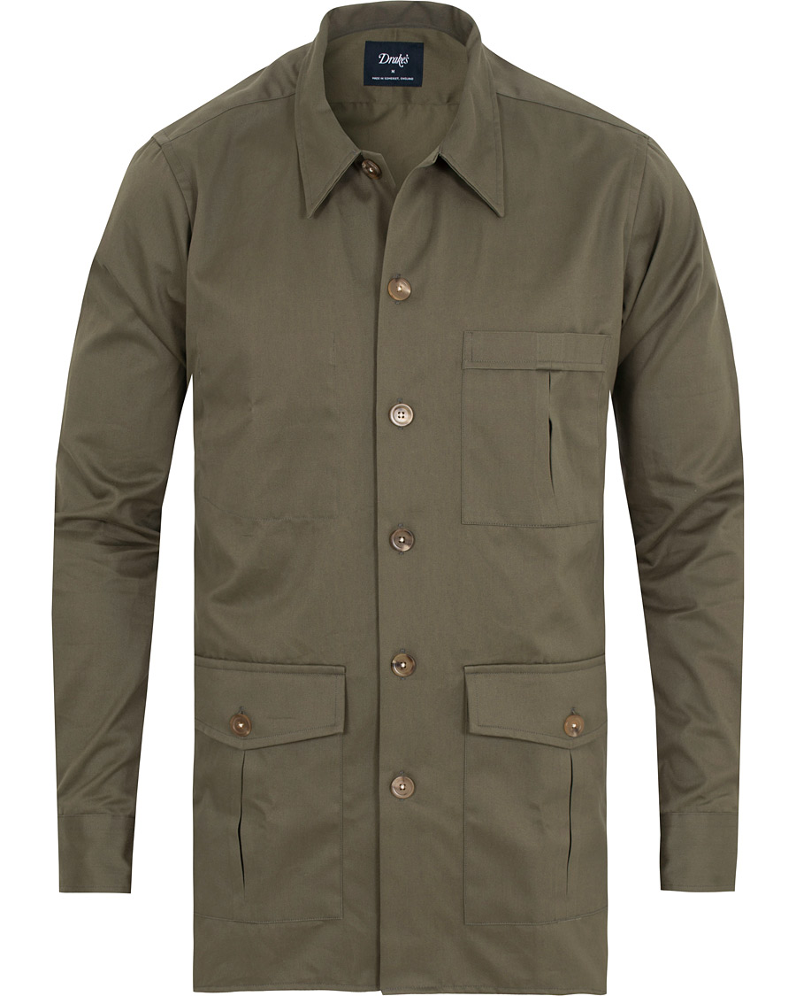 Herren | Hemden | Drake's | 3 Pocket Shacket Khaki