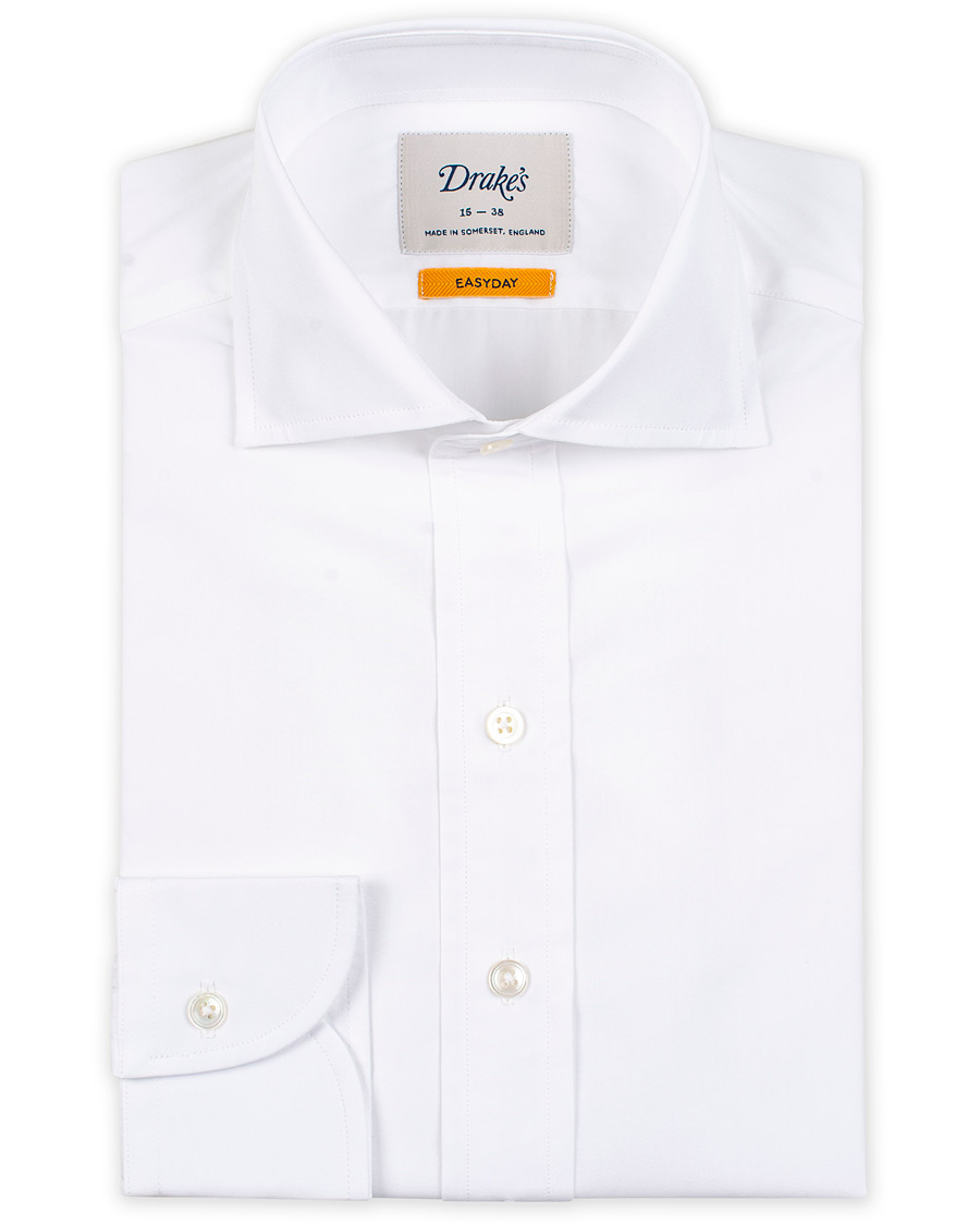 Herren | Hemden | Drake's | Slim Fit Poplin Shirt White