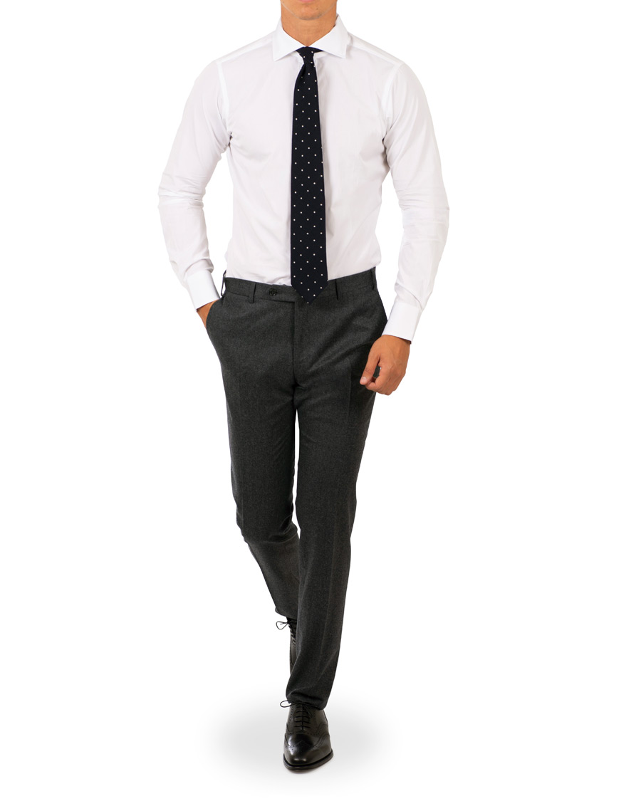 Herren | Hemden | Drake's | Slim Fit Poplin Shirt White