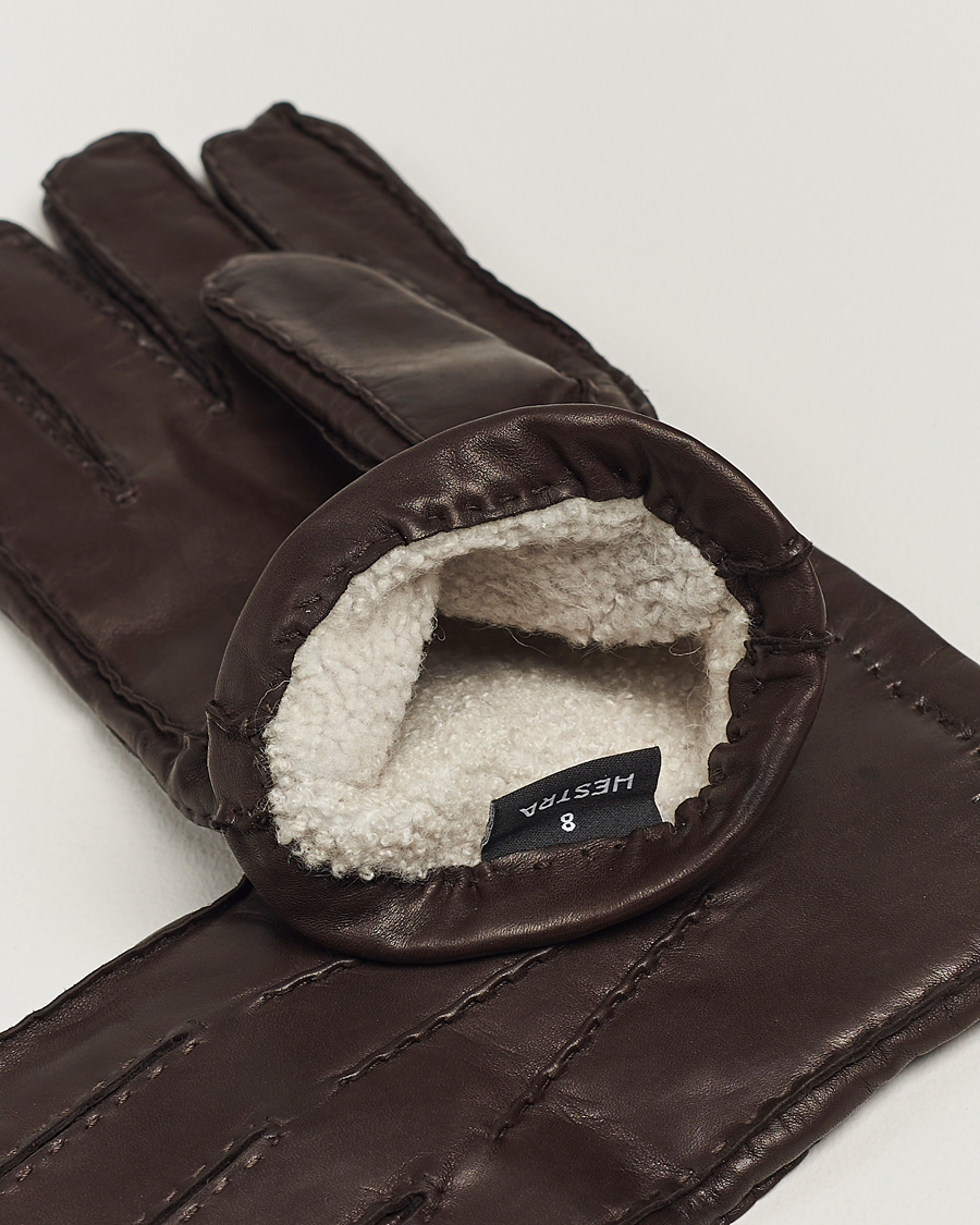 Herren | Handschuhe | Hestra | George Lambskin Hairsheep Glove Espresso