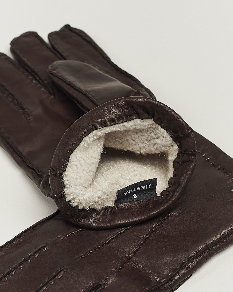 Herren | Accessoires | Hestra | George Lambskin Hairsheep Glove Espresso