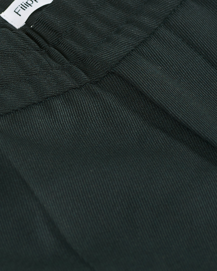 Herren | Hosen | Filippa K | Terry Gabardine Cropped Turn Up Trousers Dark Spruce