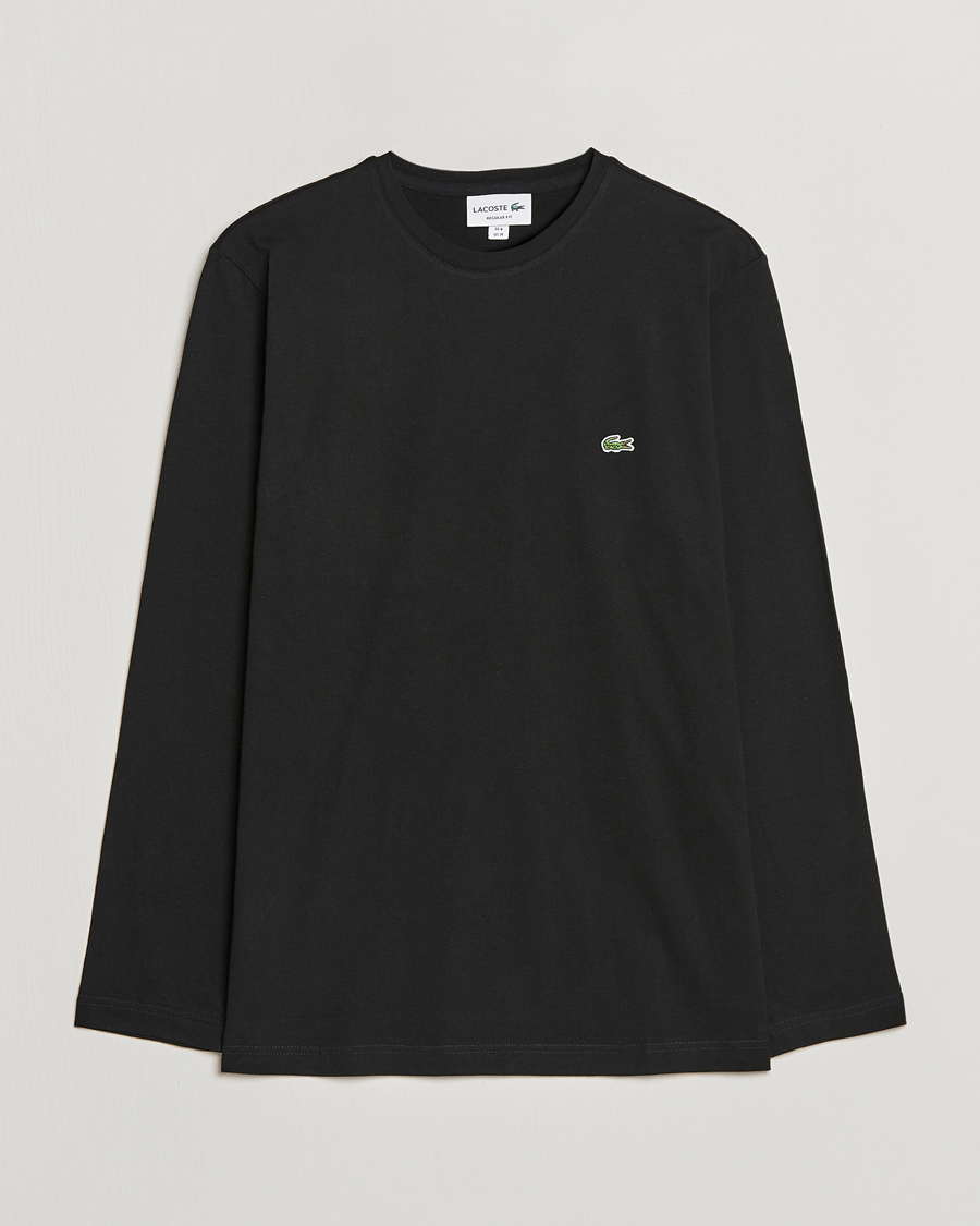 Herren | T-Shirts | Lacoste | Long Sleeve Crew Neck T-Shirt Black