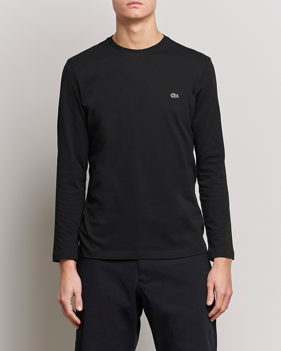 Men |  | Lacoste | Long Sleeve Crew Neck T-Shirt Black