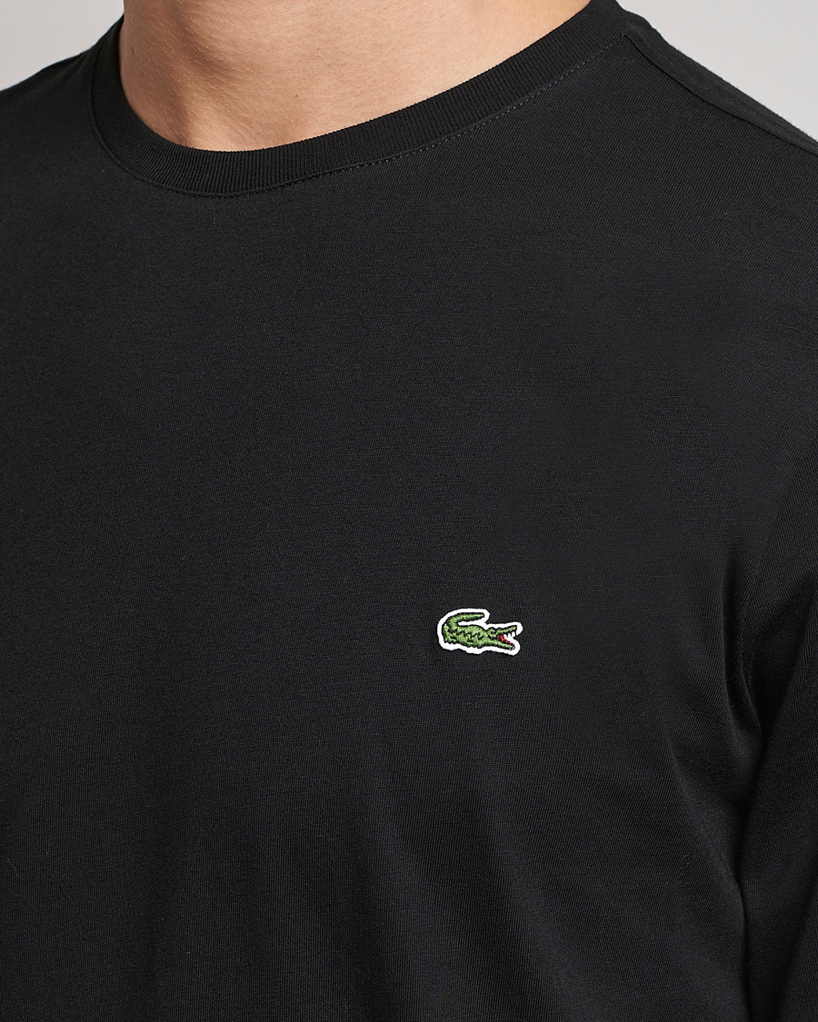 Herren | T-Shirts | Lacoste | Long Sleeve Crew Neck T-Shirt Black
