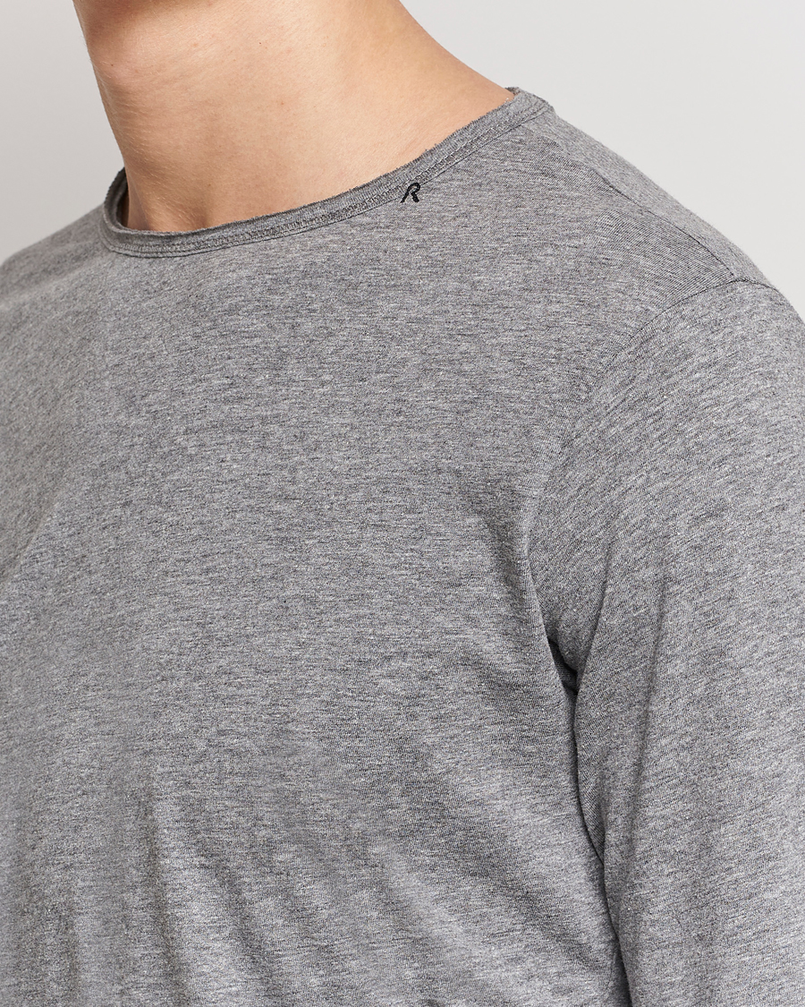 Herren | T-Shirts | Replay | Crew Neck Long Sleeve Tee Grey