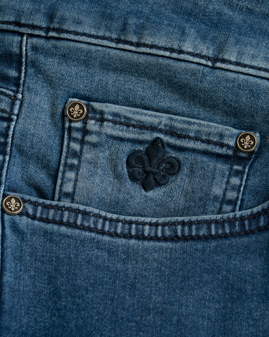 Herren | Jeans | Morris | Steve Satin Stretch Jeans Blue